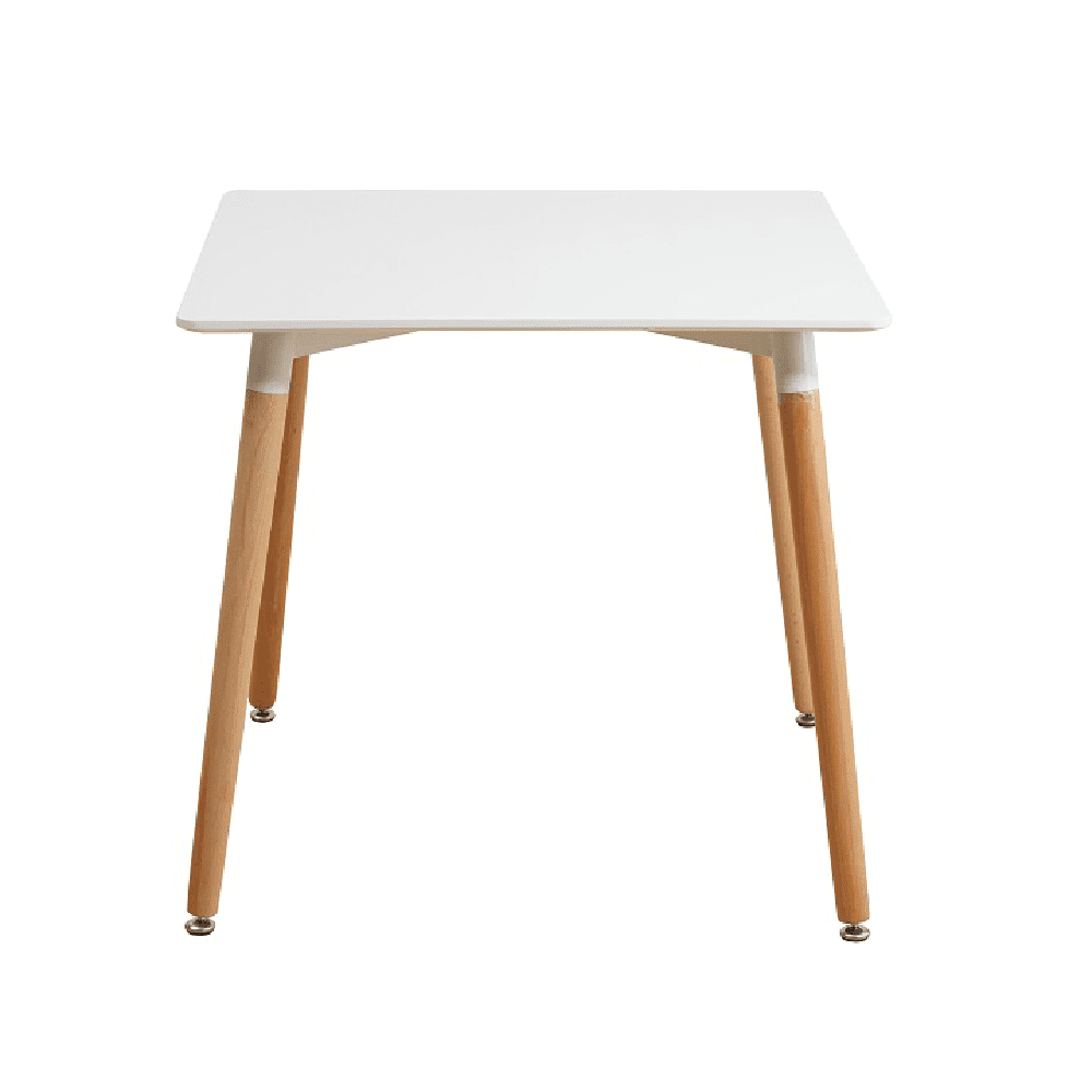 KONDELA Jedálenský stôl, biela/buk, 70x70 cm, DIDIER 3 NEW